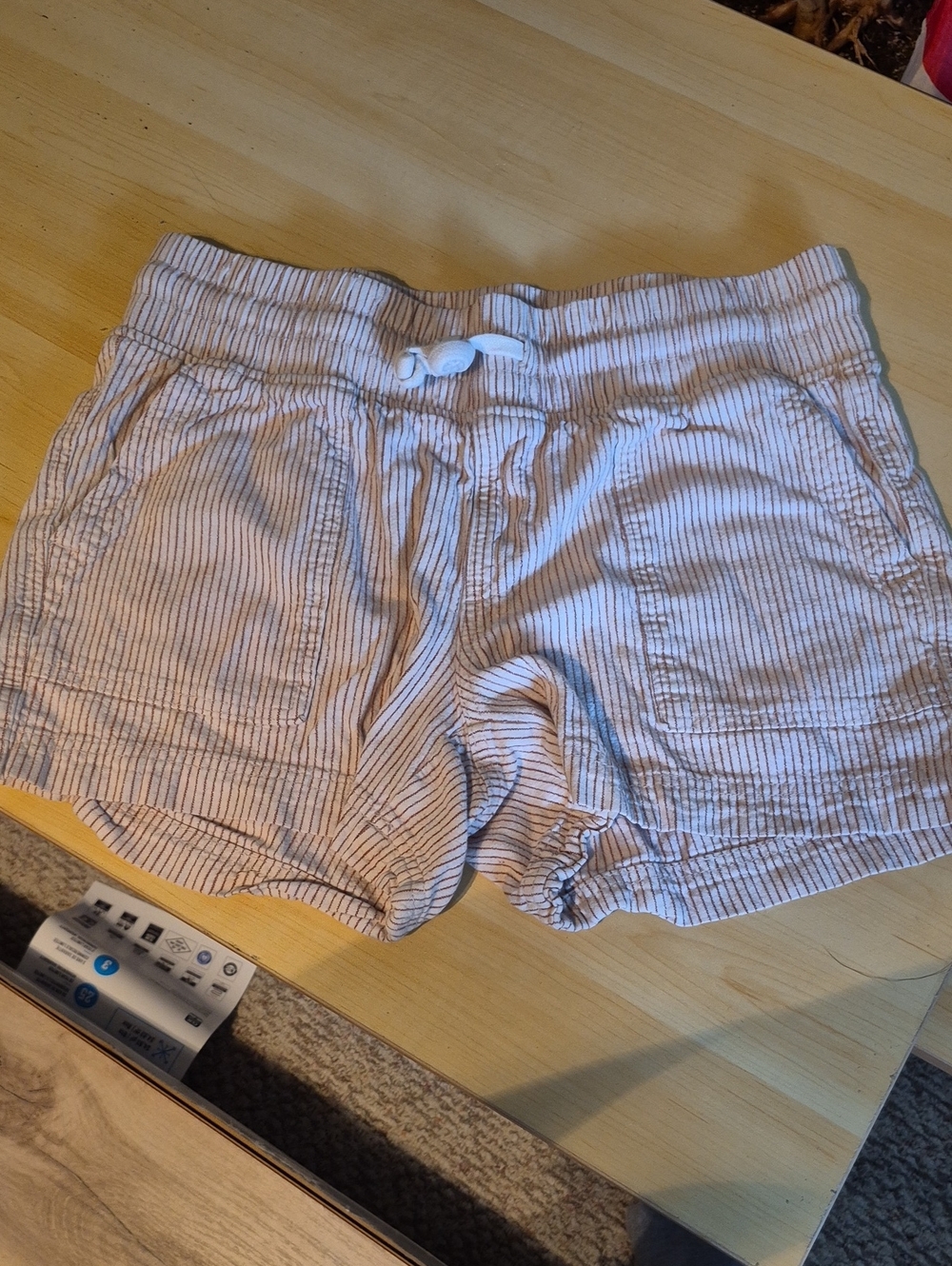 Denver Hayes Rusty Orange Stripe Drawstring Athletic Shorts